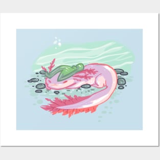 River Puppy Axolotl Posters and Art